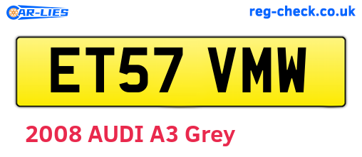 ET57VMW are the vehicle registration plates.