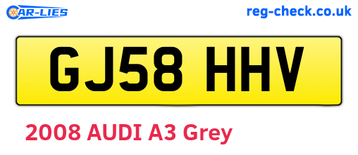 GJ58HHV are the vehicle registration plates.
