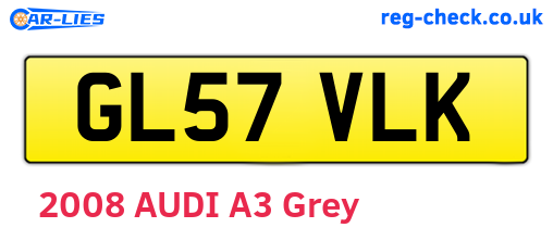 GL57VLK are the vehicle registration plates.