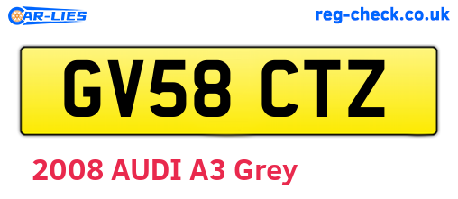 GV58CTZ are the vehicle registration plates.