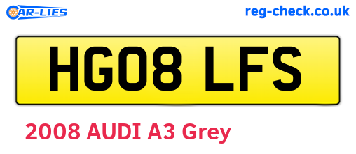 HG08LFS are the vehicle registration plates.