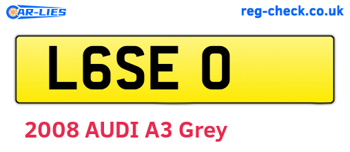 L6SEO are the vehicle registration plates.