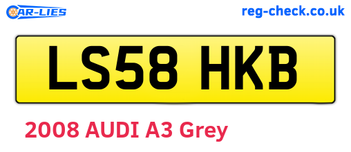 LS58HKB are the vehicle registration plates.
