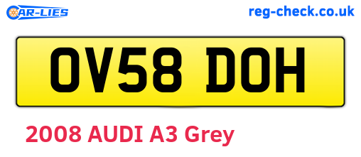 OV58DOH are the vehicle registration plates.