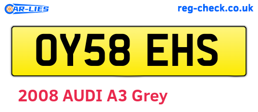 OY58EHS are the vehicle registration plates.