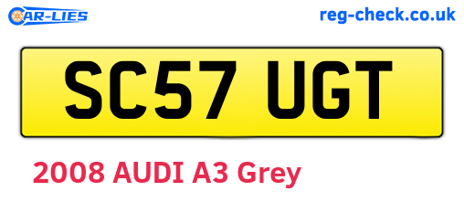 SC57UGT are the vehicle registration plates.