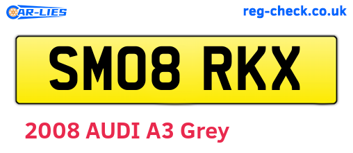 SM08RKX are the vehicle registration plates.