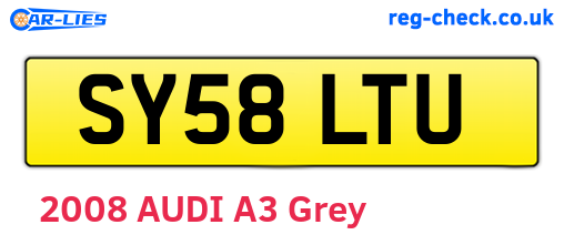 SY58LTU are the vehicle registration plates.