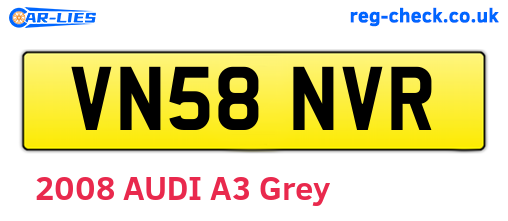 VN58NVR are the vehicle registration plates.