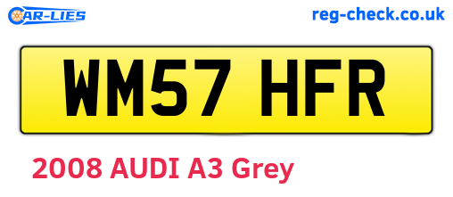WM57HFR are the vehicle registration plates.