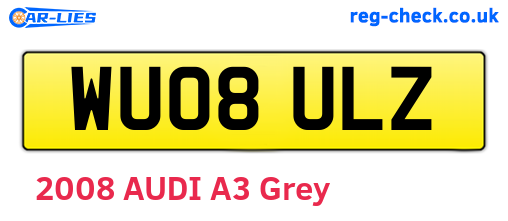 WU08ULZ are the vehicle registration plates.