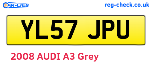 YL57JPU are the vehicle registration plates.
