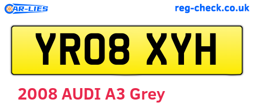 YR08XYH are the vehicle registration plates.