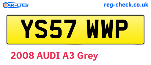 YS57WWP are the vehicle registration plates.