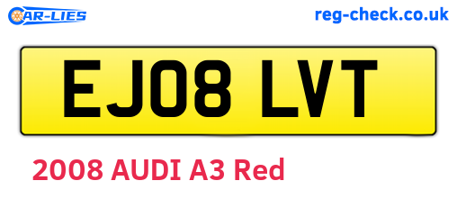 EJ08LVT are the vehicle registration plates.