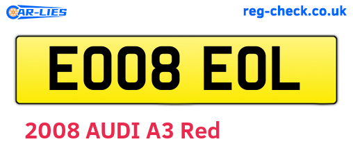 EO08EOL are the vehicle registration plates.