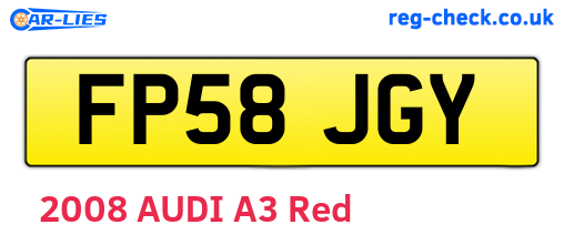 FP58JGY are the vehicle registration plates.