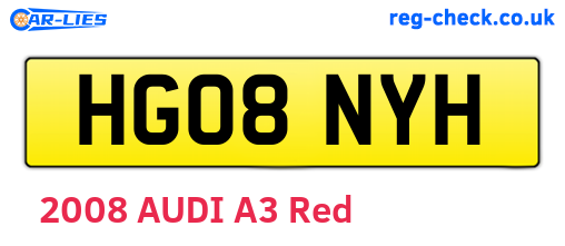 HG08NYH are the vehicle registration plates.