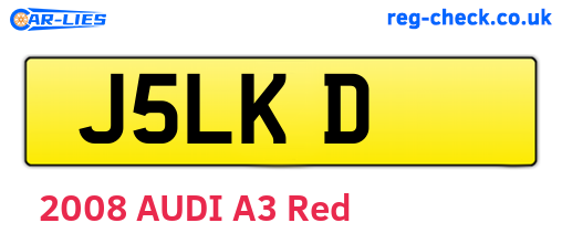 J5LKD are the vehicle registration plates.