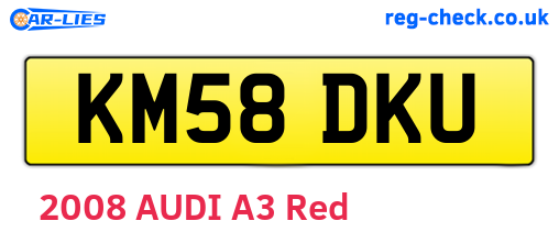 KM58DKU are the vehicle registration plates.