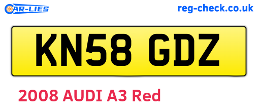 KN58GDZ are the vehicle registration plates.