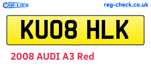 KU08HLK are the vehicle registration plates.