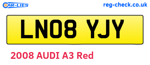 LN08YJY are the vehicle registration plates.