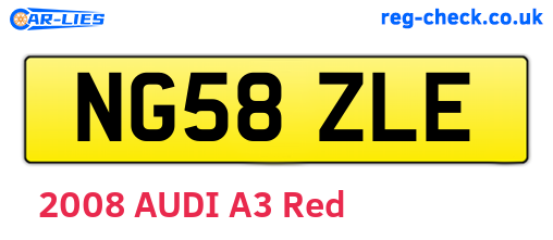 NG58ZLE are the vehicle registration plates.