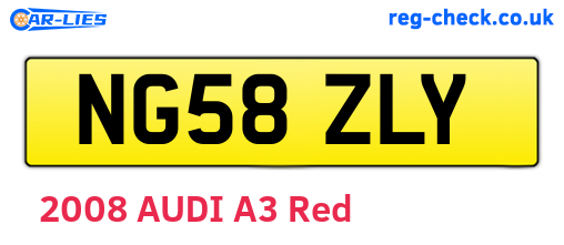 NG58ZLY are the vehicle registration plates.