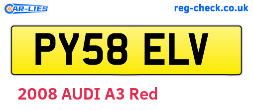 PY58ELV are the vehicle registration plates.
