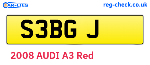 S3BGJ are the vehicle registration plates.