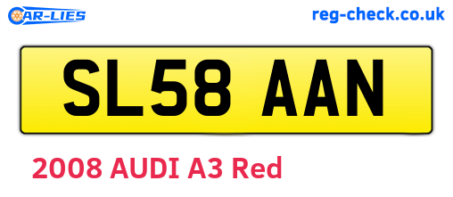 SL58AAN are the vehicle registration plates.