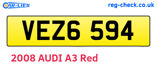 VEZ6594 are the vehicle registration plates.