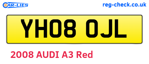 YH08OJL are the vehicle registration plates.