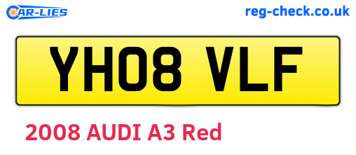YH08VLF are the vehicle registration plates.