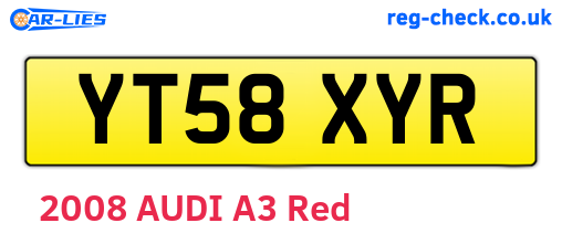 YT58XYR are the vehicle registration plates.