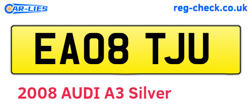 EA08TJU are the vehicle registration plates.
