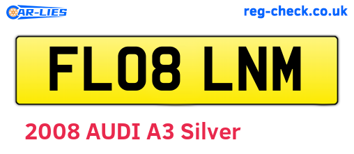 FL08LNM are the vehicle registration plates.