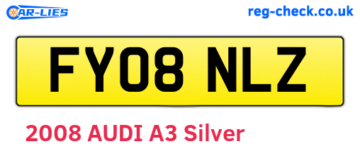 FY08NLZ are the vehicle registration plates.