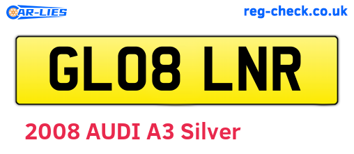 GL08LNR are the vehicle registration plates.