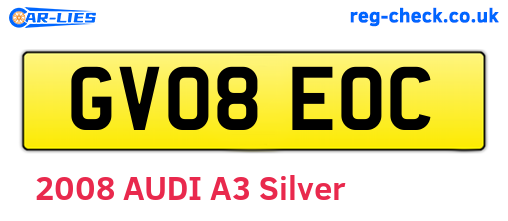 GV08EOC are the vehicle registration plates.