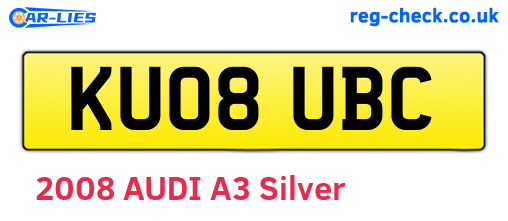 KU08UBC are the vehicle registration plates.