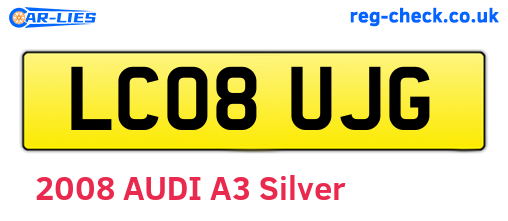 LC08UJG are the vehicle registration plates.