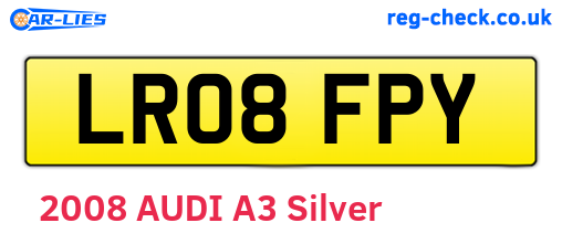 LR08FPY are the vehicle registration plates.