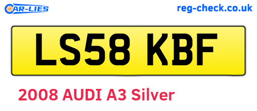LS58KBF are the vehicle registration plates.