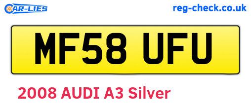 MF58UFU are the vehicle registration plates.