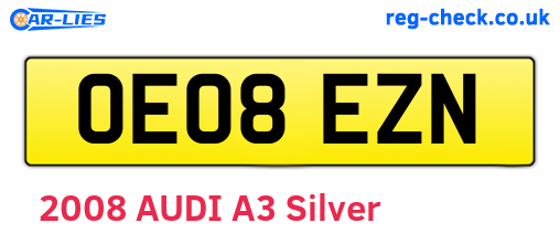 OE08EZN are the vehicle registration plates.