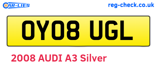 OY08UGL are the vehicle registration plates.