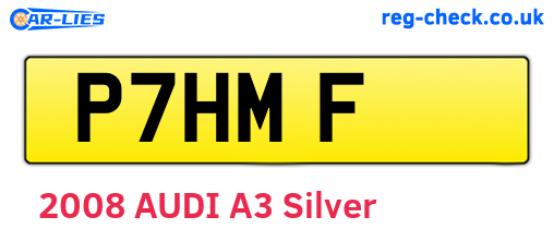 P7HMF are the vehicle registration plates.