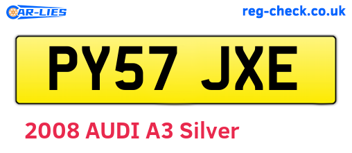 PY57JXE are the vehicle registration plates.